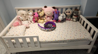 White Toddler Bed and fitting mattress