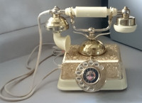 Vintage Ornate Victorian Style Rotary Dial French Telephone