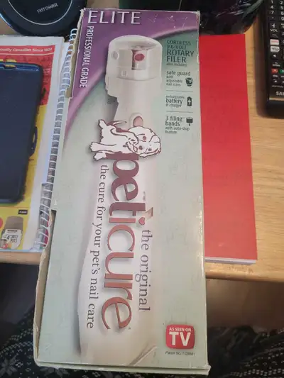 Elite cordless rechargeable rotary pet nail trimmer., View more