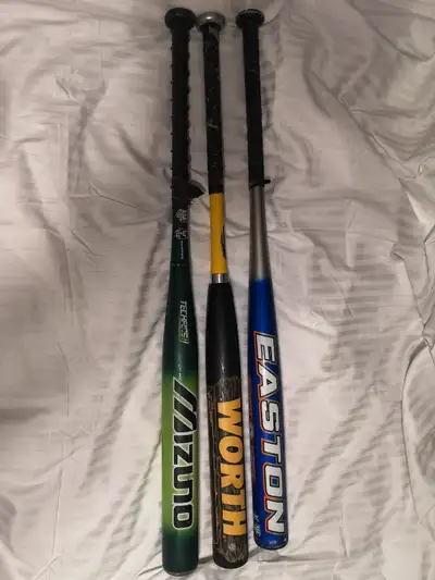 SOFTBALL BATS SEE DESCRIPTION BELOW, View more