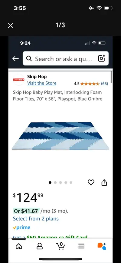 Skip Hop Baby Play Mat, 70" x 56" - Brand New - $75, View more