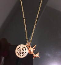 Rose gold baby deer necklace