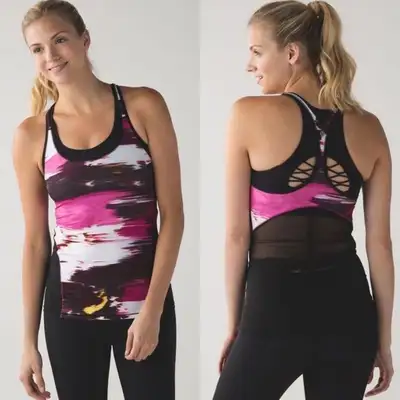 LULULEMON WILD BERRY RUMBLE COOL RACERBACK * SHINE ON, View more