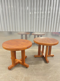 MCM Teak Round Side Tables