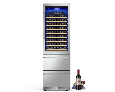  Cooler Fridge Beverage and Wine Cooler in Stainless Steel, View more