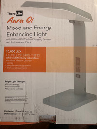 Theralite Aura Qi Light Therapy Sun Lamp - UV Free 10,000 LUX 