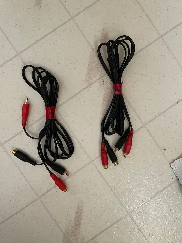 Assorted RCA cable , extension, adaptors64296851499267121