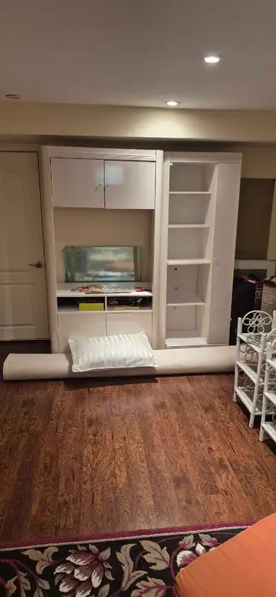 White Entertainment Wall Unit, View more