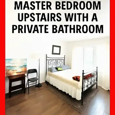 Master Bedroom upstairs– Fully Furnished