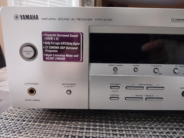 Yamaha Natural Sound AV Receiver HTR-5730. in Stereo Systems & Home Theatre in Mississauga / Peel Region - Image 2