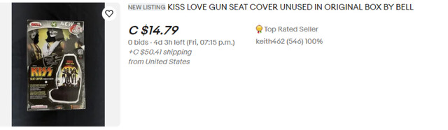 Kiss Love Gun Seat Cover. r in Arts & Collectibles in St. Albert - Image 2
