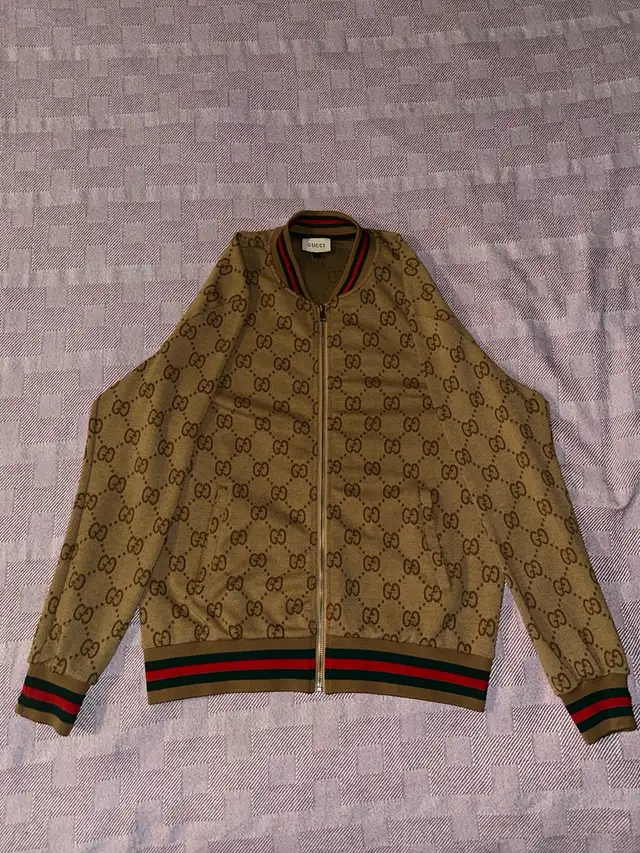 brown Gucci boomer jacket
