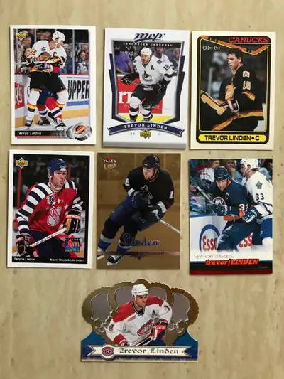 Lot de 7 cartes de hockey différentes - Trevor Linden, View more