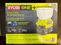 Ryobi 18V LED Area Light w/battery wall mount charger