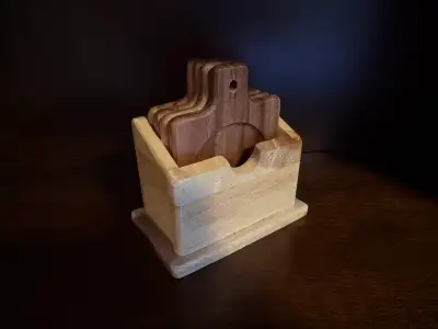 Wooden Coaster Set, View more