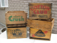 Vintage, original wooden crates
