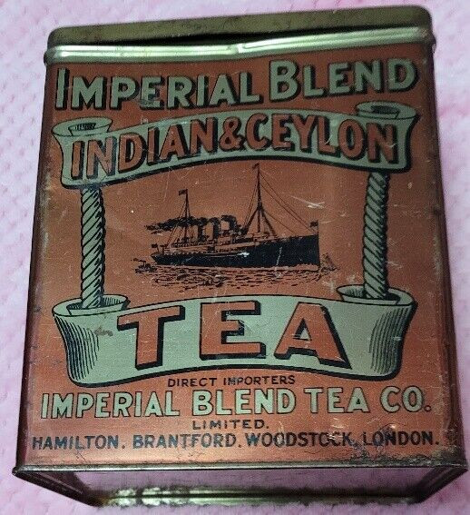 雑貨 インテリア Ocean Blend Indian and Ceylon Tea Tin  ティン缶 ビンテージ Ocean Blend Tea Co Vintage Tin – prettyvintagecambridge