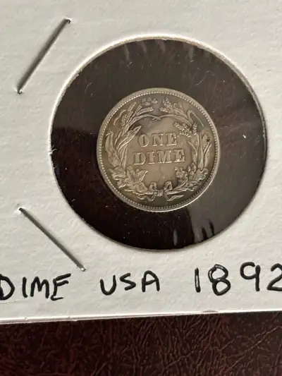 1892 USA DIME Circulated condition