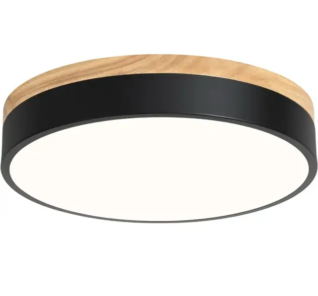 Yiisem Dimmable Wood LED Flush Mount Ceiling Light in Indoor Lighting & Fans in City of Toronto - Image 3