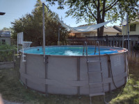 16-foot above ground pool with all accessories, value $1,250 
