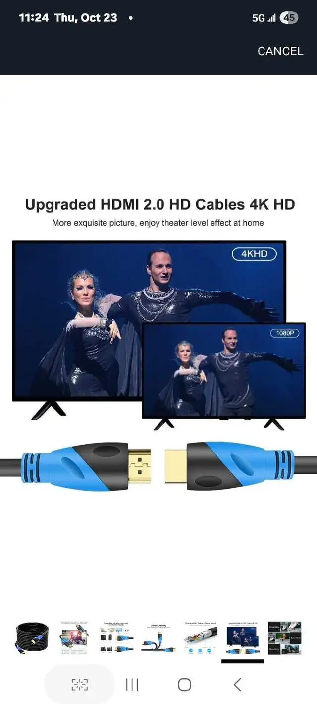 Rommisie 4K HDMI Cable 65 FT (HDMI2.0,18Gbps) Ultra High Speed G in General Electronics in Markham / York Region - Image 7