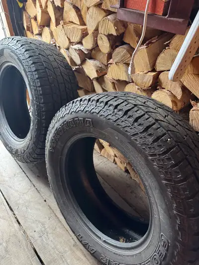 35 X 12.5 R20 tires , 2 tires. Maybe 20% worn