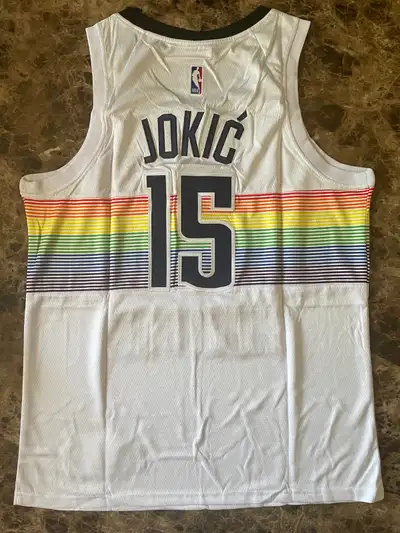 Nikola Jokic #15 custom pro-style jersey. Brand new. Size Large. Perfect to wear or display. $45 or...