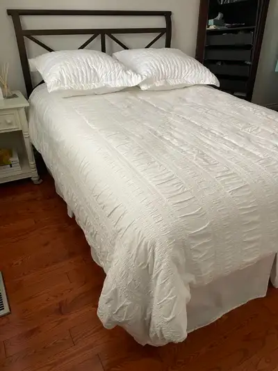 Double bed - complete set (frame, mattress, boxspring), View more