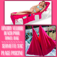 WOW! Velour Beach/Pool/ Towel/Bag ~ Serviette/Sac/Plage/Piscine