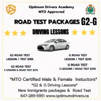 MTO CERTIFIED -  SENIOR DRIVING INSTRUCTORS -G2/G LESSONS-