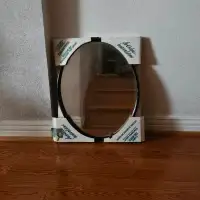 Large Classic Oval Black Frame Mirror