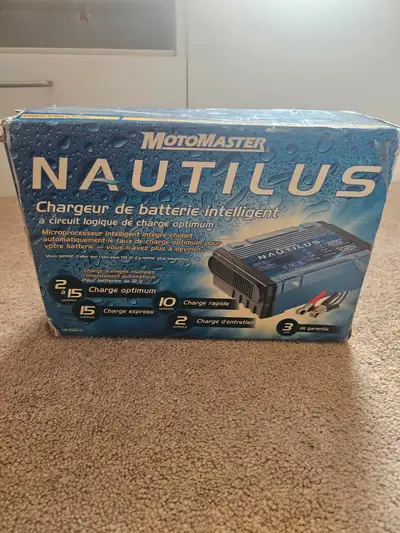 NEW IN BOX MotoMaster Nautilus Smart Battery Charger 15A/10A/2A, View more