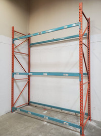 Used warehouse pallet racking for sale. RediRack made in Canada.