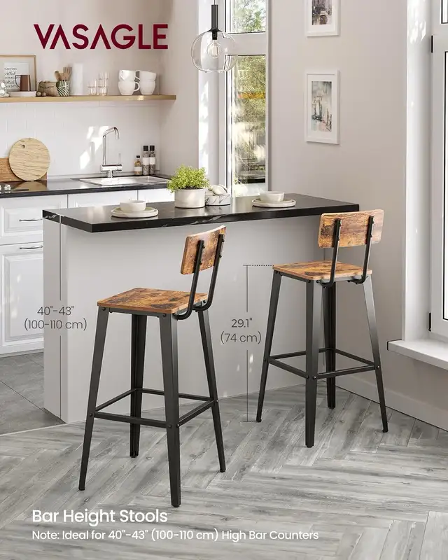 Bar Stool, Bar Height Stool, Tall Bar Stools with Back in Chairs & Recliners in Markham / York Region - Image 3