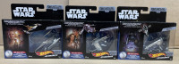 Star Wars Hot Wheels Commemorative Series Silver 3 Ship Lot