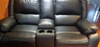 Brand new sofas-ASHLEY/SIGNATURE BRAND, BLACK,LEATHER ALL WITH R