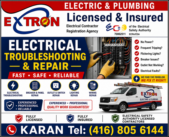 LICENSED ELECTRICIAN ✔️ Residential ✔️ Commercial ✔️GTA ☎️ KARAN in Electrician in Mississauga / Peel Region - Image 5