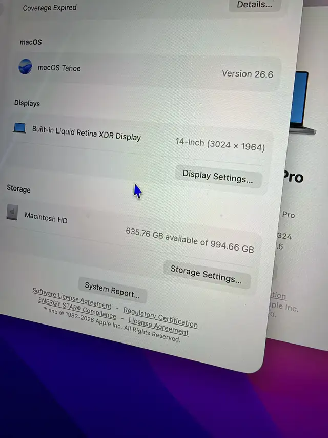 Apple MacBook Pro 14-inch 2021536186015974707204