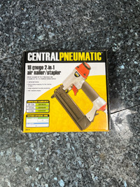Central pneumatic 18 gauge 2 in 1 air nailer/stapler