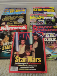 Star Wars  7 Magazine Lot circa 1999 Time Magazine