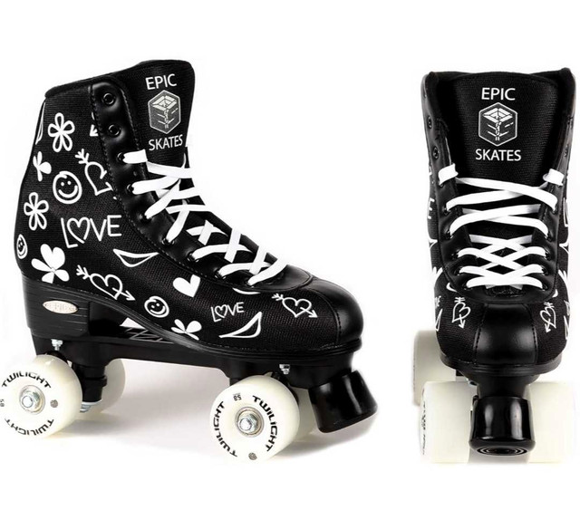 Epic Black LUV High-Top Bright LED Light Up Quad Roller Skates in Other in City of Toronto - Image 3