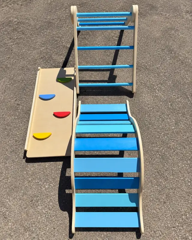 3-Piece Wooden Pikler Climbing Set with Ramp & Arch in Toys in St. Catharines - Image 6