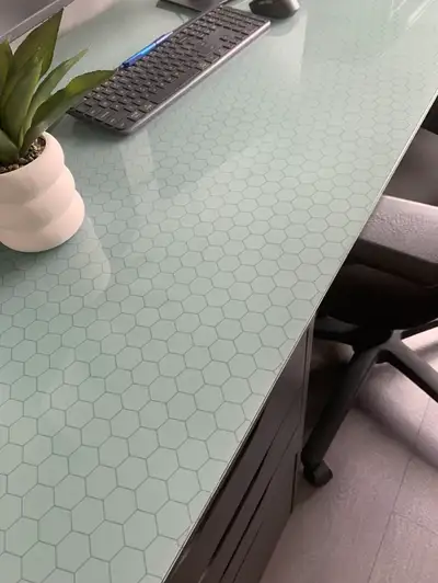 IKEA ALEX Desk with Glass Top, View more