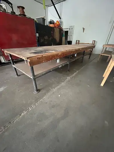 work table 4.5’x 15’ , View more