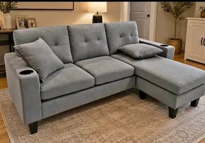 New L Shaped Three Seater Sofa-With Free Delivery , View more
