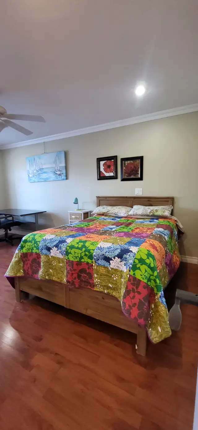 Furnished master bedroom with private bath near Metrotown