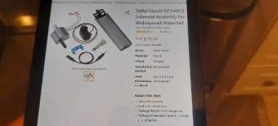 Delta T20 faucet control solenoid for widespread waterfall EP74853 Text 416-818-1260