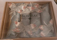NEW Box BOMBAY Napkins with Butterfly Rings Serviettes Papillion