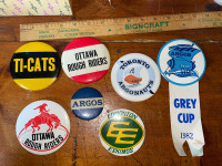 Vintage 1970s -80s Canadian Football League   Souvenir Pins