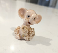 Small Vintage Spaghetti Elephant Pink Figurine